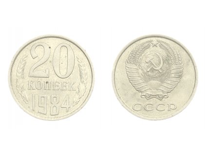 SSSR, mince 20 Kopějek, 1984, stav 1/1...viz autentické foto
