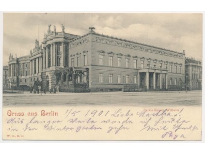 Německo, Berlín, Palais Kaiser Wilhelm I., cca 1901
