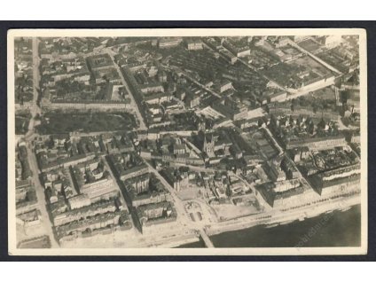 49 - Praha, Nové město, pohled ze letadla, nakl. Klub čsl. turistů v Praze, cca 1922