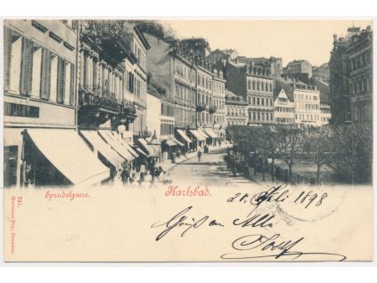 25 - Karlovy Vary (Karlsbad), Sprudelgasse, cca 1898