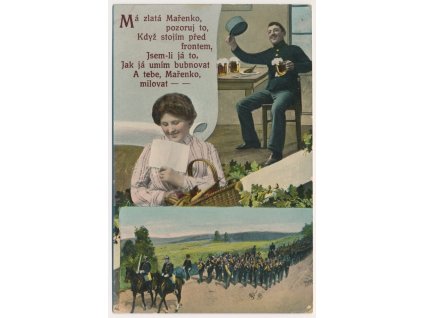 Vojenská, "Má zlatá Mařenko...", cca 1914