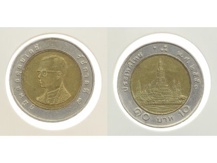 Thajsko, mince 10 Baht, 2007, stav 1/1...viz autentické foto