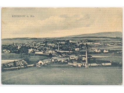 57 - Rychnov nad Kněžnou, celkový pohled na město, cca 1916