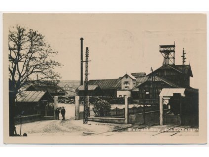 Ukrajina, Slatinské doly, Důl František, oživená partie před dolem, cca 1932