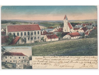 Rakousko, Egelsee - Krems an der Donau, 2 - záběr, Jos. Rappl's Gasthaus, cca 1917