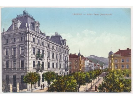 Rakousko, Leoben, Kaiser Franz Josef Strasse, cca 1912