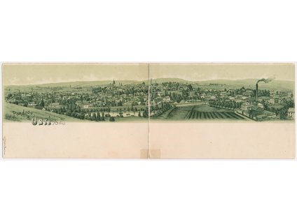70 - Ústí nad Orlicí, celkový pohled na město, velký formát, cca 1900