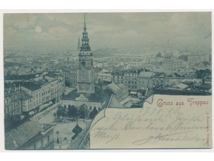 42 - Opava (Troppau), pohled na Horní náměstí a okolí, cca 1898