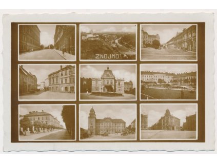 74 - Znojmo, 9 - ti záběr dominant města, cca 1940