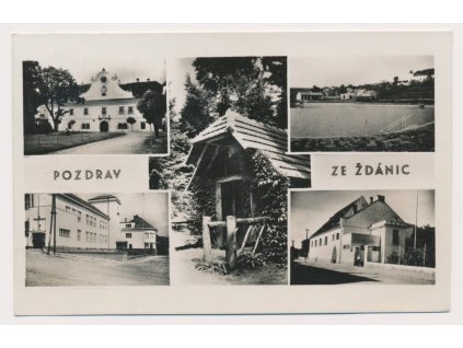 18 - Hodonínsko, Ždánice, 5-ti záběr, zámek, koupaliště..., cca 1936