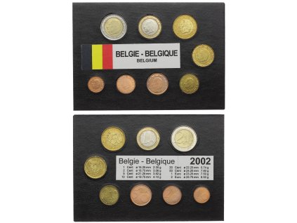 Belgie, sada oběžných mincí, 2002, stav 1/1...viz autentické foto