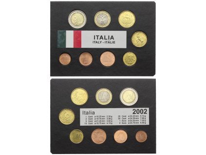 Itálie, sada oběžných mincí, 2002, stav 1/1...viz autentické foto