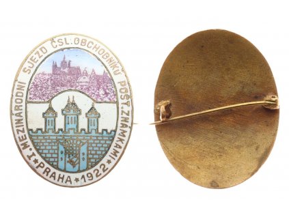 Čechy, AE pamětní odznak I. mezinárodní sjezd obchodníků s poštovními známkami