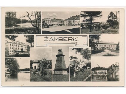 70 - Orlickoústecko, Žamberk, 10-ti záběr dominant města, cca 1944