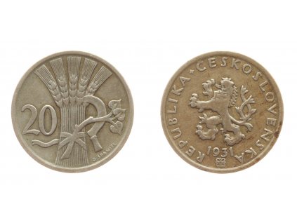 ČSR, mince 20 h, 1931, stav -0/0-...viz autentické foto
