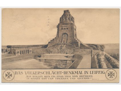 Německo, Leipzig, Das Völkerschlacht - Denkmal, cca 1913
