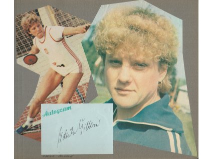 Šilhavá Zdeňka, rozená Kusá (1954), atletka - hod diskem a vrh koulí, sběratelský list s vl. podpisem