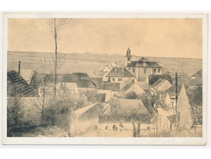 27 - Kladensko, Lidice, pohled z jihu, cca 1946