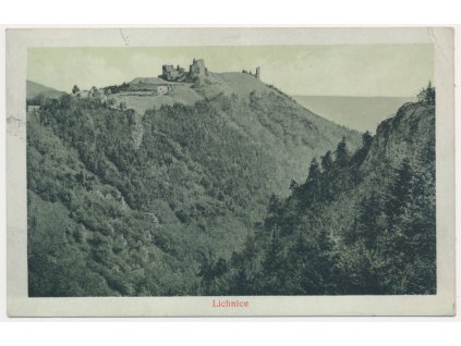 10 - Chrudimsko, Lichnice, zřícenina hradu a okolí, cca 1924