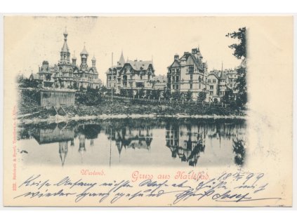 25 - Karlovy Vary (Karlsbad), Westend, "Gruss aus Karlsbad", cca 1899