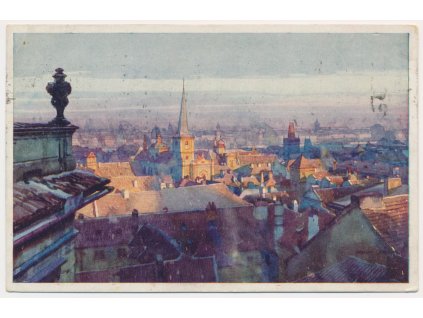 49 - Praha, Pohled z Oswald-Thunova paláce, Malá Strana, cca 1921