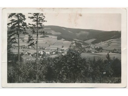 57 - Rychnovsko, Deštné v Orlických horách, celkový pohled, cca 1948