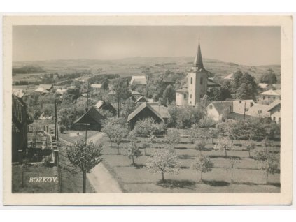 58 - Semilsko, Bozkov, celkový pohled, cca 1940