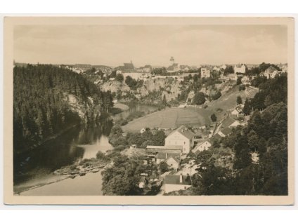 64 - Táborsko, Bechyně, celkový pohled, cca 1950