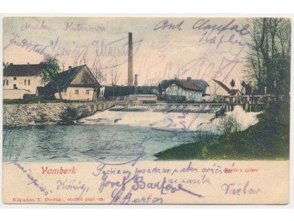 57 - Rychnovsko, Vamberk, partie u splavu, cca 1905
