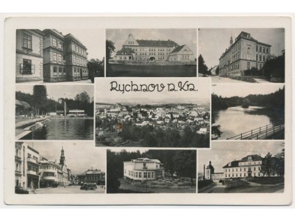 57 - Rychnov nad Kněžnou, 9 - ti záběr dominant města, cca 1930
