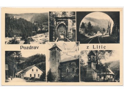 70 - Orlickoústecko, Litice nad Orlicí, 6 - ti záběr dominant, cca 1945