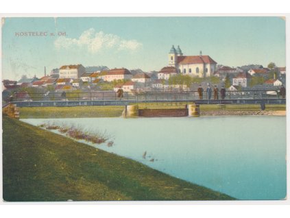 57 - Rychnovsko, Kostelec nad Orlicí, pohled na město, cca 1912