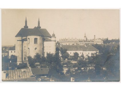 61 - Svitavsko, Litomyšl, Chrám piaristský od jihu, cca 1919