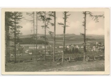 28 - Klatovsko, Kolinec, celkový pohled, cca 1953