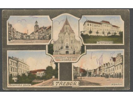 24 - Jindřichohradecko, Třeboň, 5 - ti záběr dominant města, cca 1923