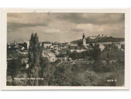 54 - Příbramsko, Svatá Hora v Čechách, celkový pohled, cca 1937