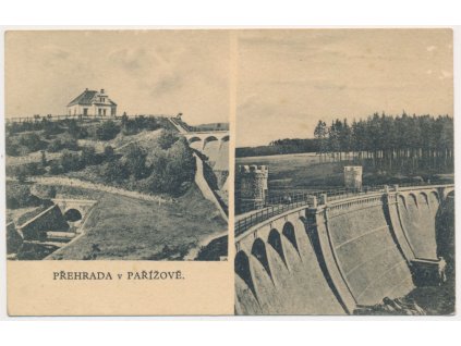 10 - Chrudimsko, Pařížov, Přehrada, 2 záběr, cca 1920