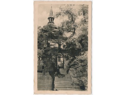 58 - Semilsko, Český ráj, Valdštýn, partie s hradem, cca 1935