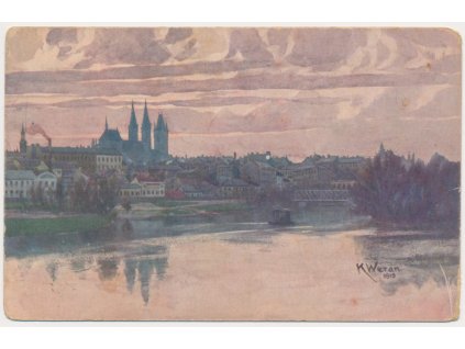 29 - Kolín, celkový pohled od východu, cca 1957