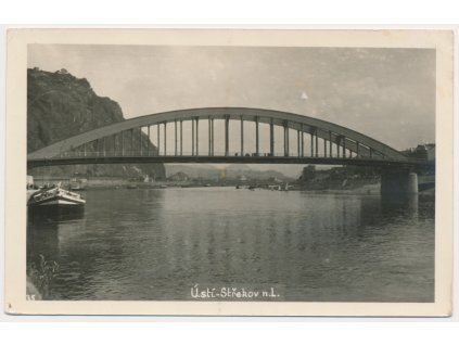 69 - Ústí nad Labem, Střekov, most přes řeku, cca 1938