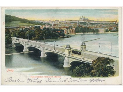 49 - Praha, Neue Kaiser Franzens Brücke, cca 1906