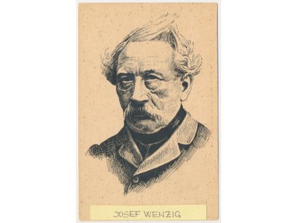 Wenzig Josef (1807-1876), libretista, Portrétová pohlednice, cca 1924