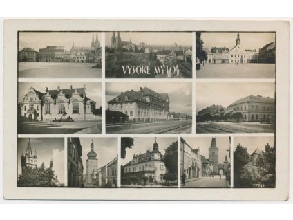 70 - Orlickoústecko, Vysoké Mýto, 11 - ti záběr dominant města, cca 1940