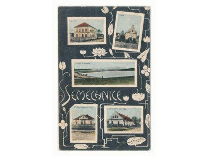 57 - Rychnovsko, Semechnice, 5 - ti záběr,hostinec,škola,kaple...,1908
