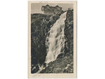 66 - Trutnovsko, vodopád Labe (Elbfall), Riesengebirge, cca 1931