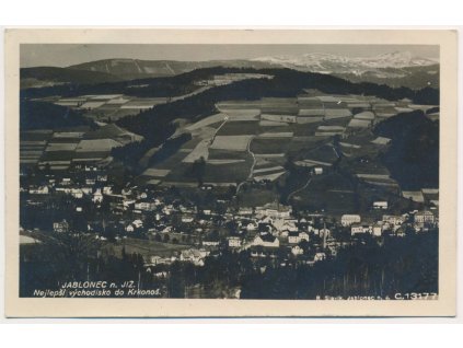 58 - Semilsko, Jablonec nad Jizerou, celkový pohled na město, cca 1932