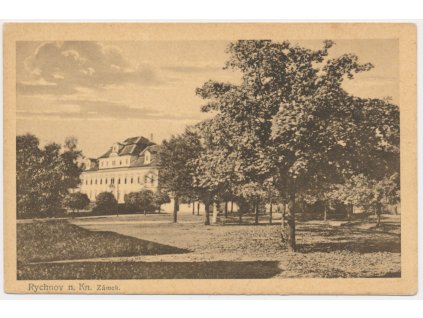 57 - Rychnov nad Kněžnou, Zámek a zámecká zahrada, cca 1925