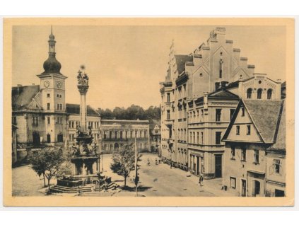 59 - Sokolovsko, Loket, partie z náměstí, cca 1952