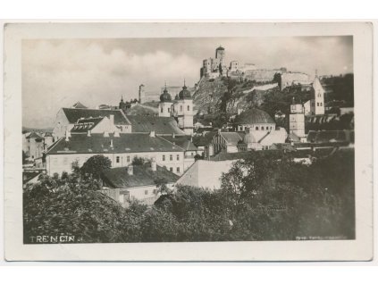 Slovensko, Trenčín, celkový pohled, cca 1936