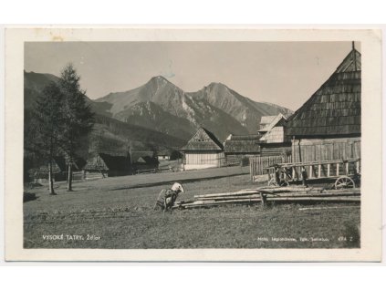 Slovensko, Vysoké Tatry, Ždiar, partie z obce, cca 1937